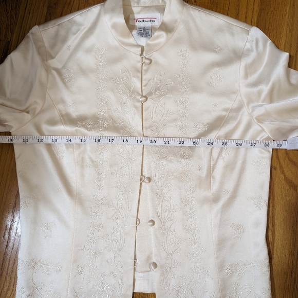 Vintage Talbot's Silk Embroidered Jacket Ivory - Picture 8 of 8